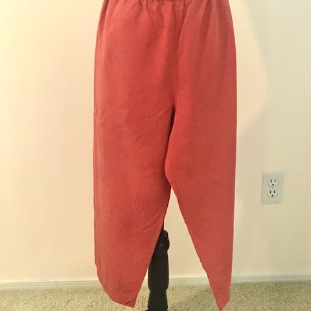 Chico's cropped silk trousers